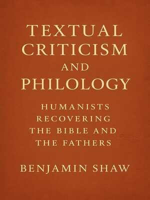 cover image of Textual Criticism and Philology